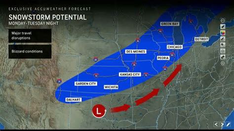 Large Storm To Slam The Midwest With Snow And The South With Severe