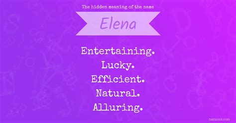 The Hidden Meaning Of The Name Elena In 2020 Meant To Be Elena Names