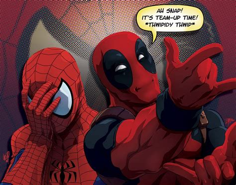we just want deadpool and spidey to be friends is that too much to ask art by thechamba