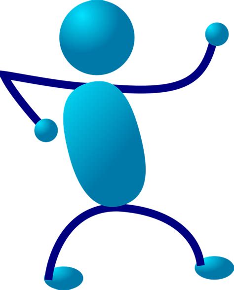 Free Vector Graphic Stickman Stick Figure Blue Man Free Image On
