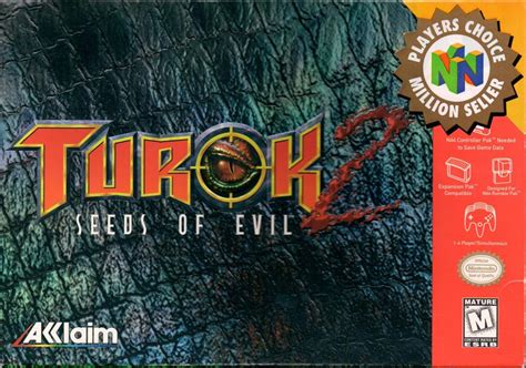 Turok 2 Seeds Of Evil 1998 Nintendo 64 Box Cover Art MobyGames