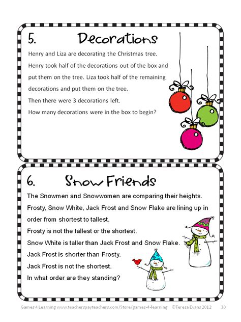 Christmas riddles and jokes #christmas_stepbystep. Christmas Math Activities - Games, Puzzles and Brain ...