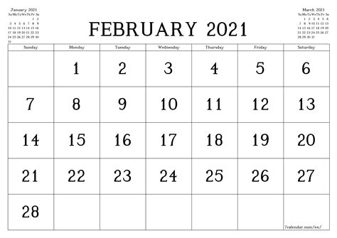 February 2021 Calendar Printable Free You May Download These Free