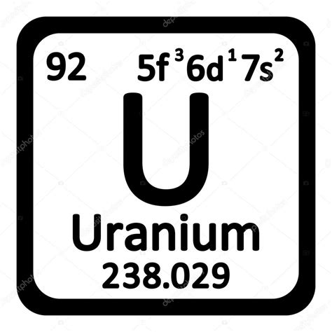 Periodic Table Element Uranium Icon — Stock Vector © Konstsem 127098760