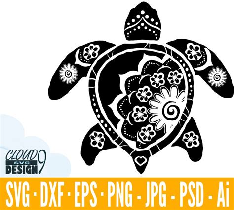 Mandala Sea Turtle Svg Bundle Turtle Svg Files For Cricut Etsy Svg