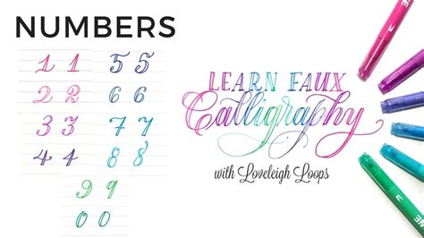 Fancy Calligraphy Numbers