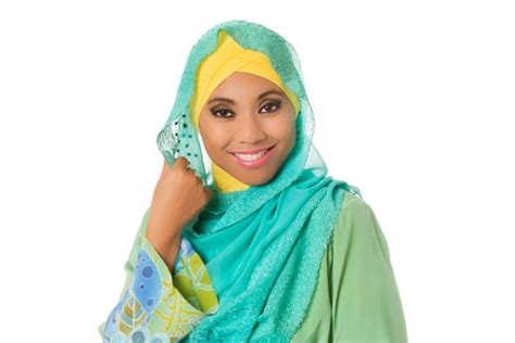 Beautiful Muslim Woman In A Hijab Closed Face Veil Stock Photos