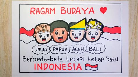 Cara Menggambar Keberagaman Indonesia Youtube