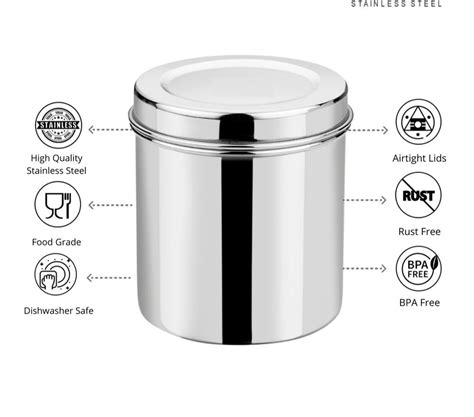 stainless steel storage container capacity up to 4 kg at rs 250 piece in new delhi