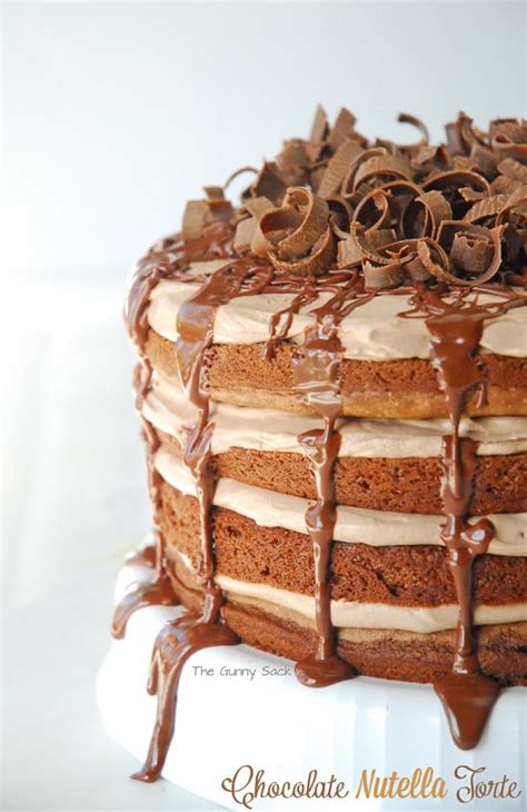 With a chocolate cookie layer, chocolate mousse and whipped cream, this ethereal, layered chocolate cream torte dessert is rich and creamy. Nutella Chocolate Torte ~ Layer Cake with Nutella Mousse