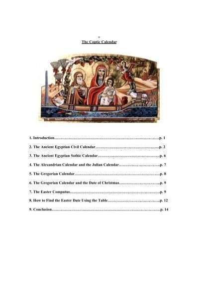 The Coptic Calendar Julian Emperor
