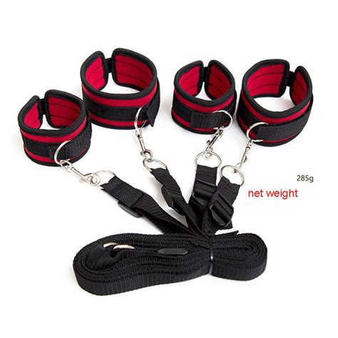 bdsm bondage furniture nylon sponge rope under bed restraints tools with handcuffs sex toys for