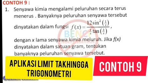 Aplikasi Limit Takhingga Trigonometri Contoh YouTube