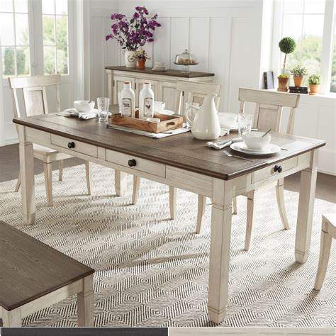 Get tips for planning your dining space to make it functional, comfortable and in. The Gray Barn Gamgee Grange Brown and Antique Finish Dining Table with 6 Drawers (Black ...