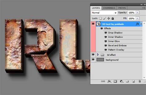 Rusty Metal Text Style Photoshop Tutorial Photoshop Tutorial Psddude