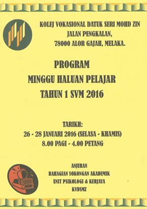 Tinggal kenangan allahyarham mohd razif. MINGGU HALUAN PELAJAR 2016 ~ Perpustakaan Kolej Vokasional ...