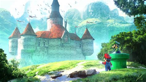 Super Mario World Castle Background