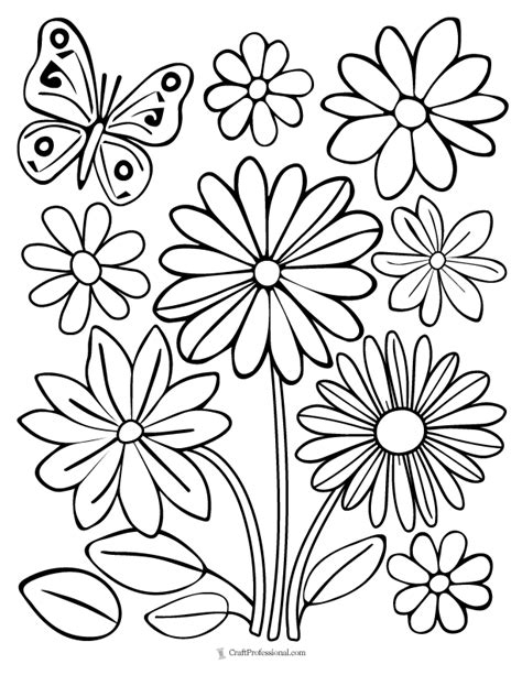 30 Flower Coloring Pages Coloring Library