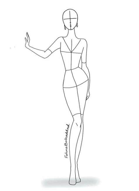 Fashion Mannequin Drawing Template