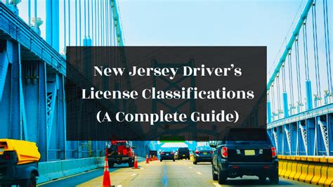 New Jersey Drivers License Classifications A Complete 2023 Guide