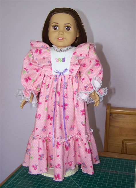 My Angie Girl Ruffled Nightgown Doll Clothes Pattern 18 Inch American Girl Dolls Pixie Faire