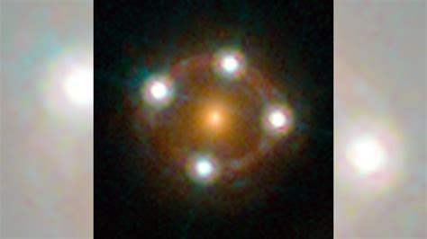 Rare Einstein Cross Warps Light From One Of The Universes Brightest