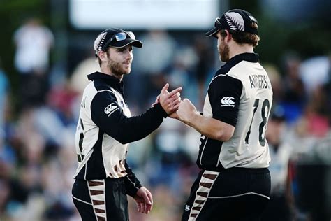 Kane Williamson And Corey Anderson Congratulate Each Other