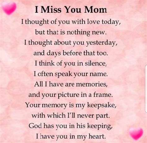 Miss You Mom Quotes Mom In Heaven Quotes Mom I Miss You Missing You