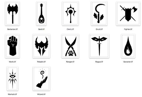 Dungeons And Dragons Classes Dnd Classes Druid Symbols