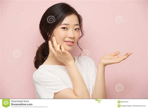 Applying Face Lotion Stock Image Image Of Asian Attractive 90010791