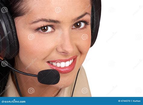 Call Center Woman Stock Photo Image Of Girl White Worker 4744370