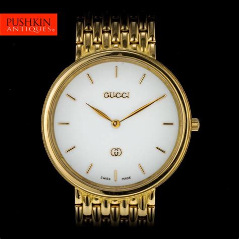 Genuine Gucci Solid 18k Yellow Gold Watch And Bracelet Ref 700m