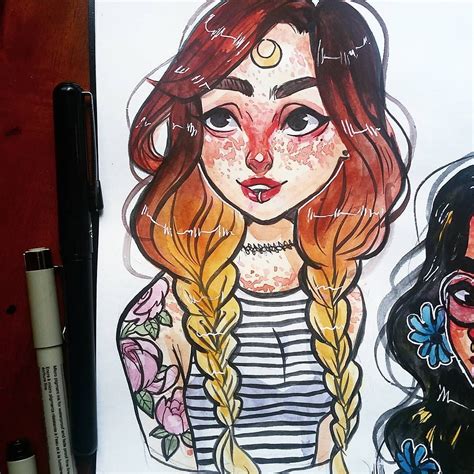 Drawing By Instagram Artist Imjustawitch Watercolor Sketchbook