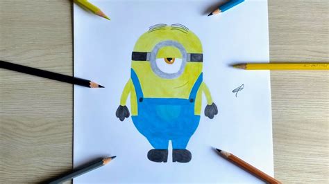 ¿cómo Dibujar A Un Minion ¿how To Draw A Minion Con Lápices De