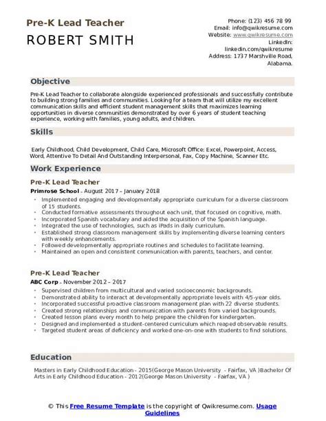 madeleine pring pre k teacher resume sample shortcuts the easy way