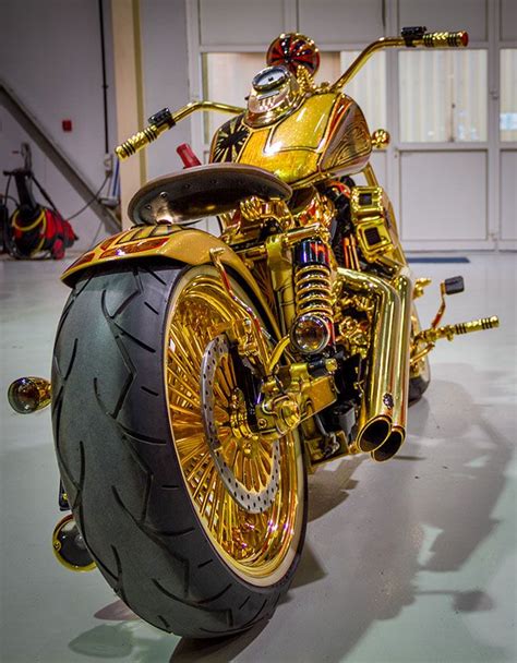 Golden Bike 2010 Harley Davidson Custom By Lycan Bikers Cafe