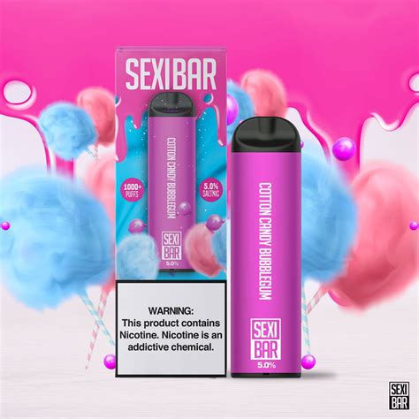 sexibar cotton candy bubblegum disposable vape bar 1000 puffs