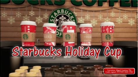 Starbucks Holiday Cup At Victor Miguel • Sims 4 Updates Sims Sims 4
