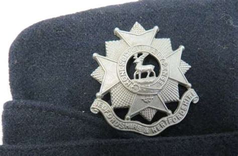 Bedfordshire And Hertfordshire Coloured Field Service Cap