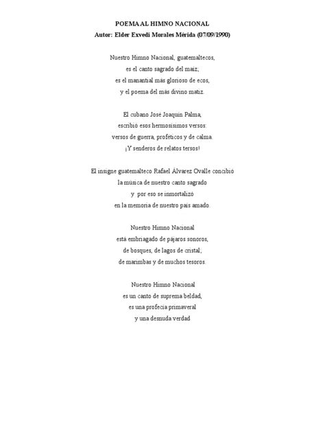 Poema Al Himno Nacional