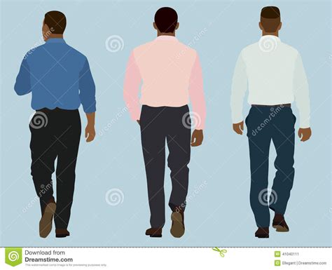 Black Men Walking Away Stock Vector Illustration Of Businessmen 41040111