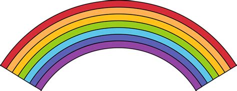 Black Outline Rainbow Clipart Clip Art Library
