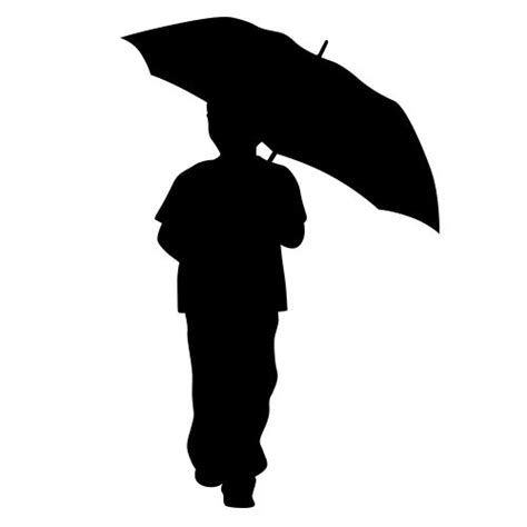 Boy Holding Umbrella 27 Children Silhouette Decals Boy Silhouette