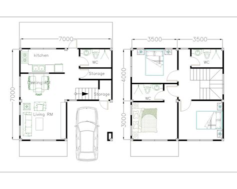 .powerpoint is a simple ppt template with a house chart design that you can use as a diagram for your this kind of house chart diagram can be helpful to model a system architecture or any other. Small House Design 7x7m with 3 Beds - Simple Design House