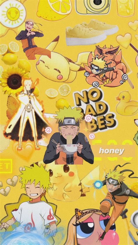 Naruto Wallpaper Yellow Aesthetic 💛 Anime Naruto