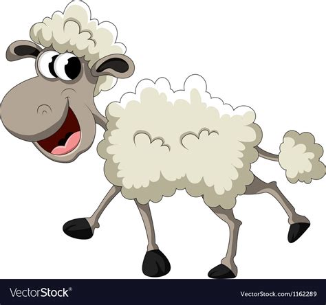 Funny Sheep Cartoon Royalty Free Vector Image Vectorstock