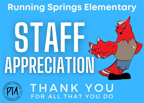 Staff Appreciation Running Springs Academy Pta