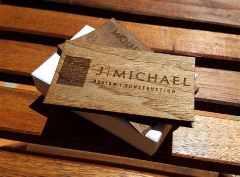 Wood Business Cards Laser Engraved Engraved Wood Business Cards 100