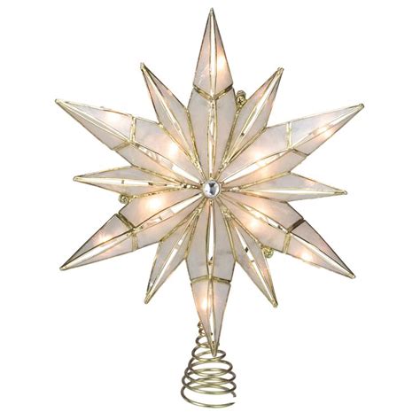 1025 Lighted Star Christmas Tree Topper Clear Lights Christmas