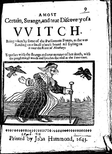 Early Modern Whale The Witch At Newbury 1643